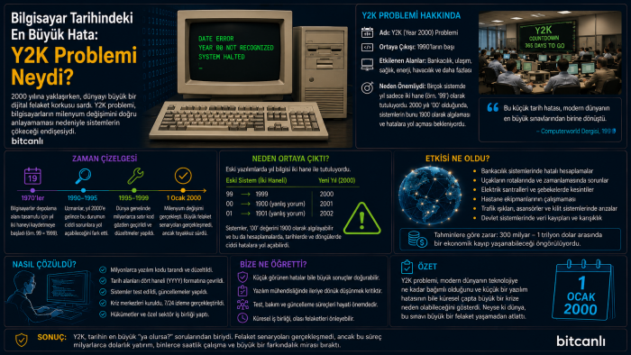 Bilgisayar Tarihindeki En Büyük Hata: Y2K Problemi Neydi?